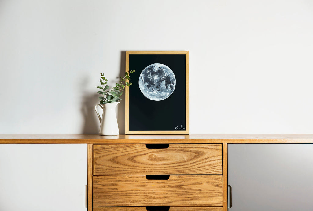Borrowed Light print displayed framed on a wall