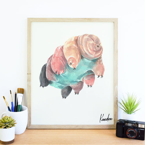 Water Bear Art Print | Tardigrade Illustration | Science Wall Art | Biology Gift | Unframed Print