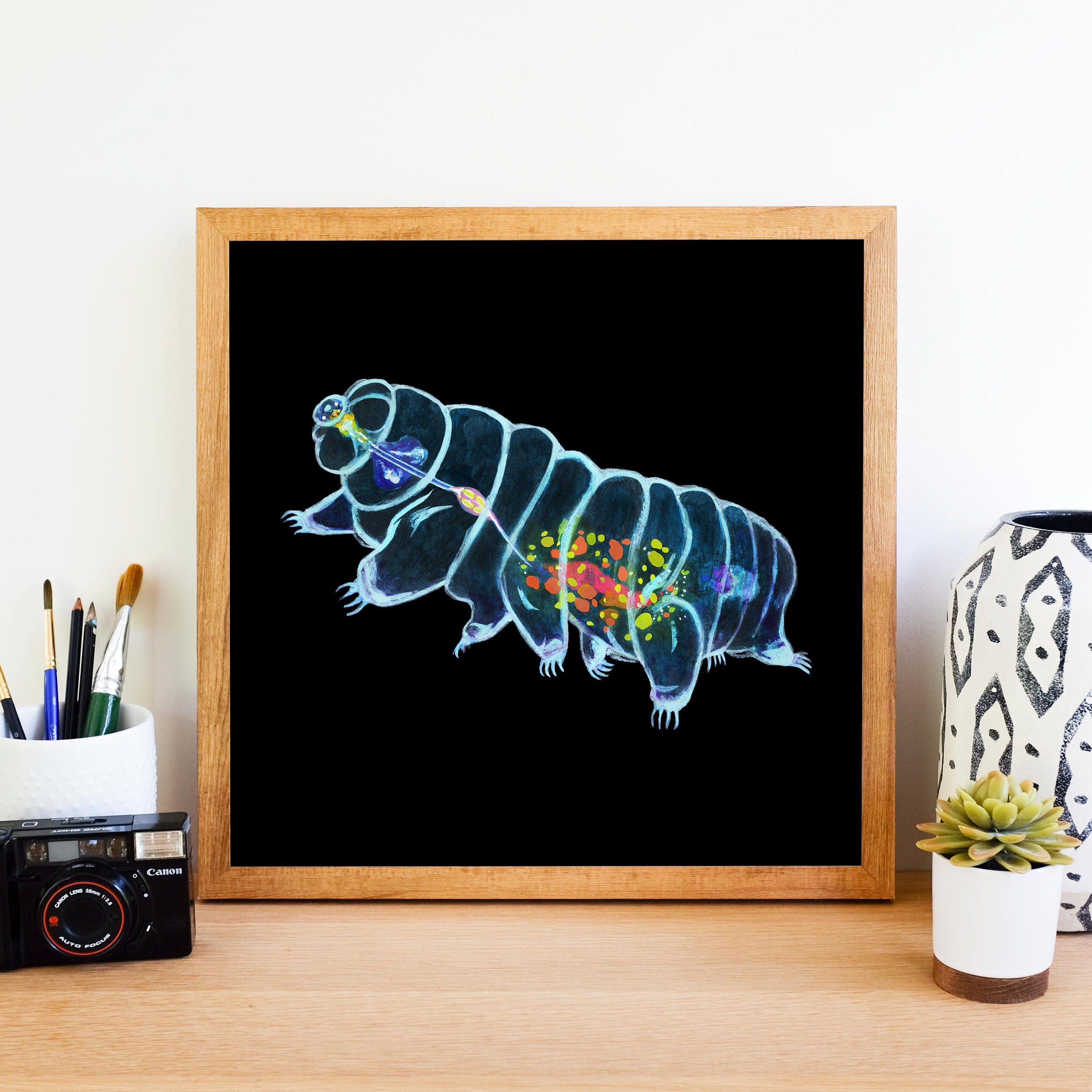 Tardigrade Art Print | Water Bear Wall Art | Science Decor | Biology Teacher Gift | Unframed Print