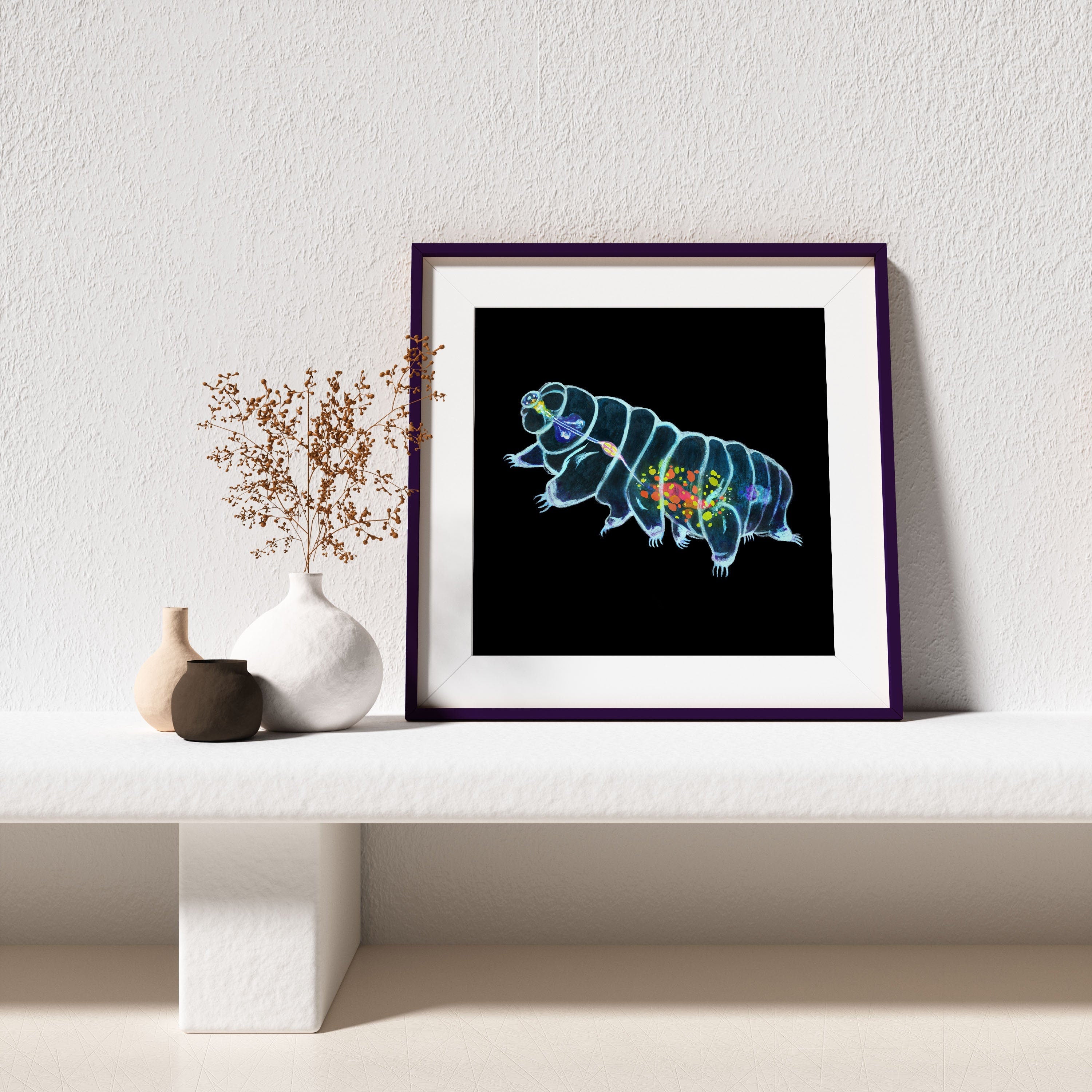 Tardigrade Art Print | Water Bear Wall Art | Science Decor | Biology Teacher Gift | Unframed Print