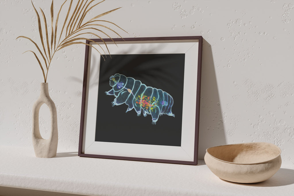 Tardigrade Art Print | Water Bear Wall Art | Science Decor | Biology Teacher Gift | Unframed Print