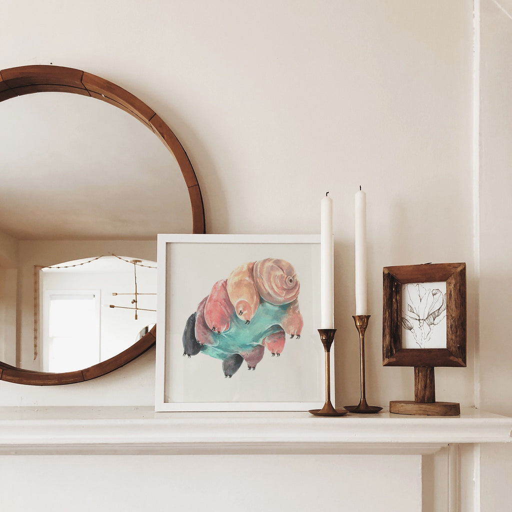 Water Bear Art Print | Tardigrade Illustration | Science Wall Art | Biology Gift | Unframed Print