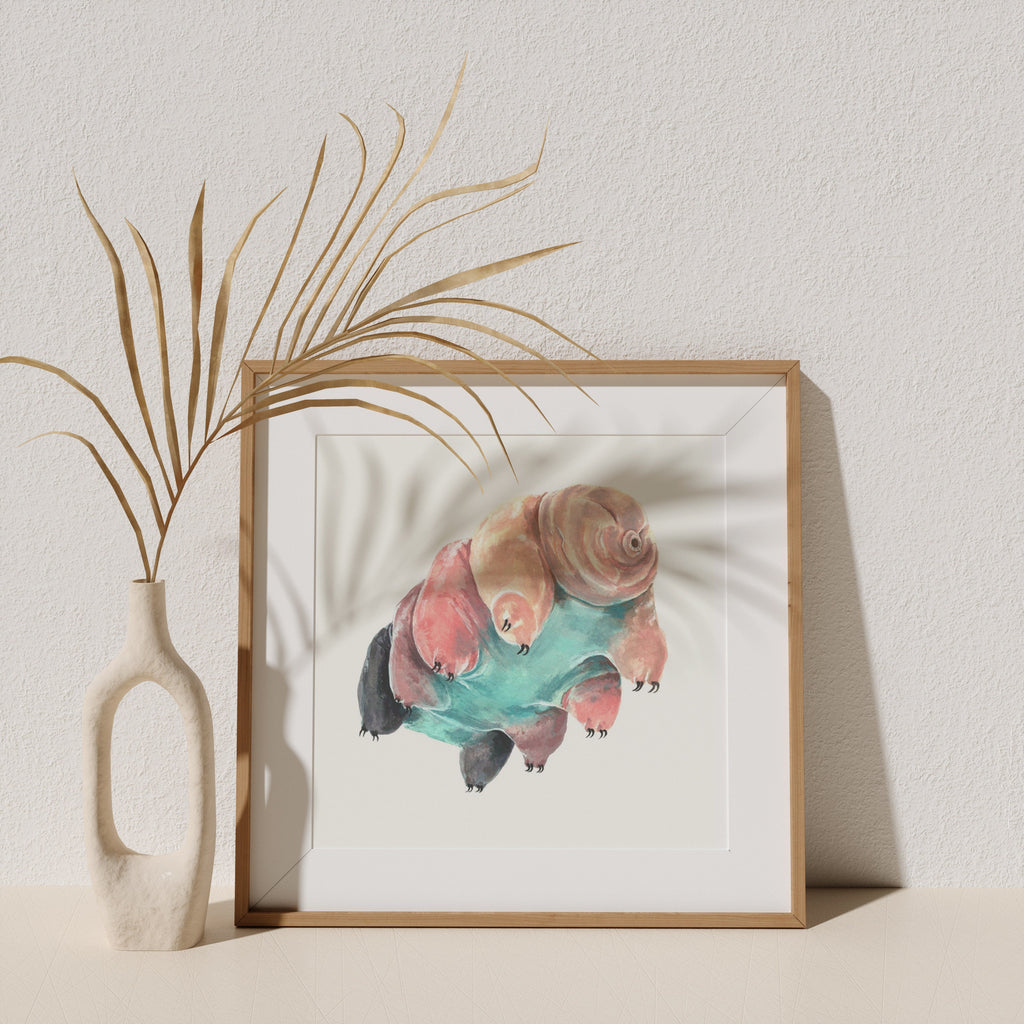 Water Bear Art Print | Tardigrade Illustration | Science Wall Art | Biology Gift | Unframed Print
