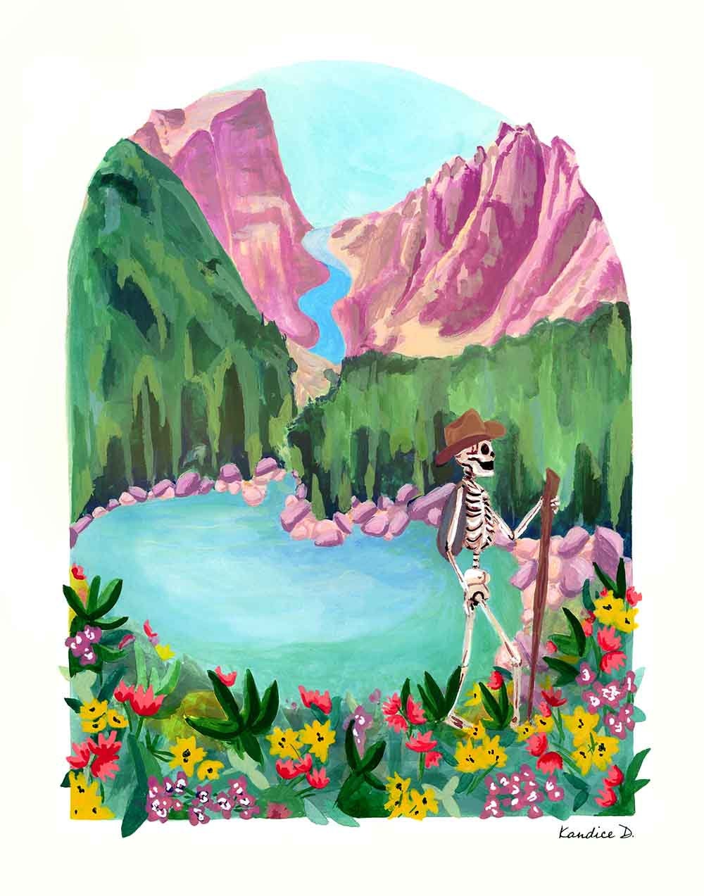 The Long View print displayed framed on a wall