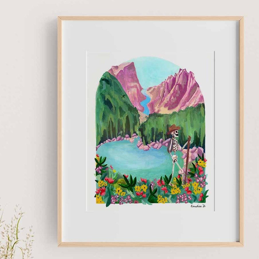 The Long View art print — Colorado mountain landscape watercolor